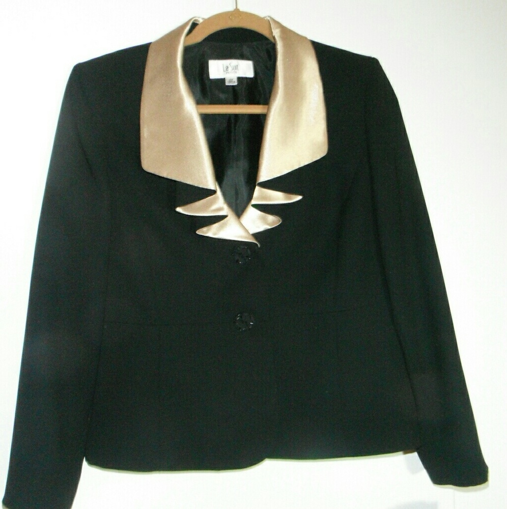 Black and Gold embellished suit jacket